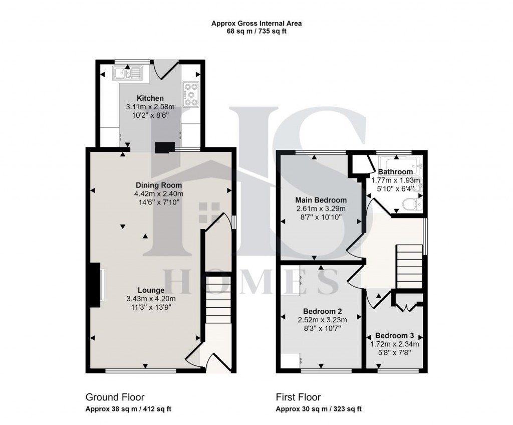 Floorplans For Middleton Road, Shirley, Solihull