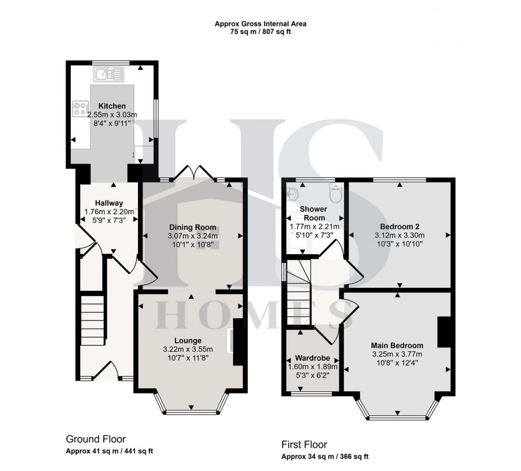 Floorplans For Green Acres Road, Birmingham