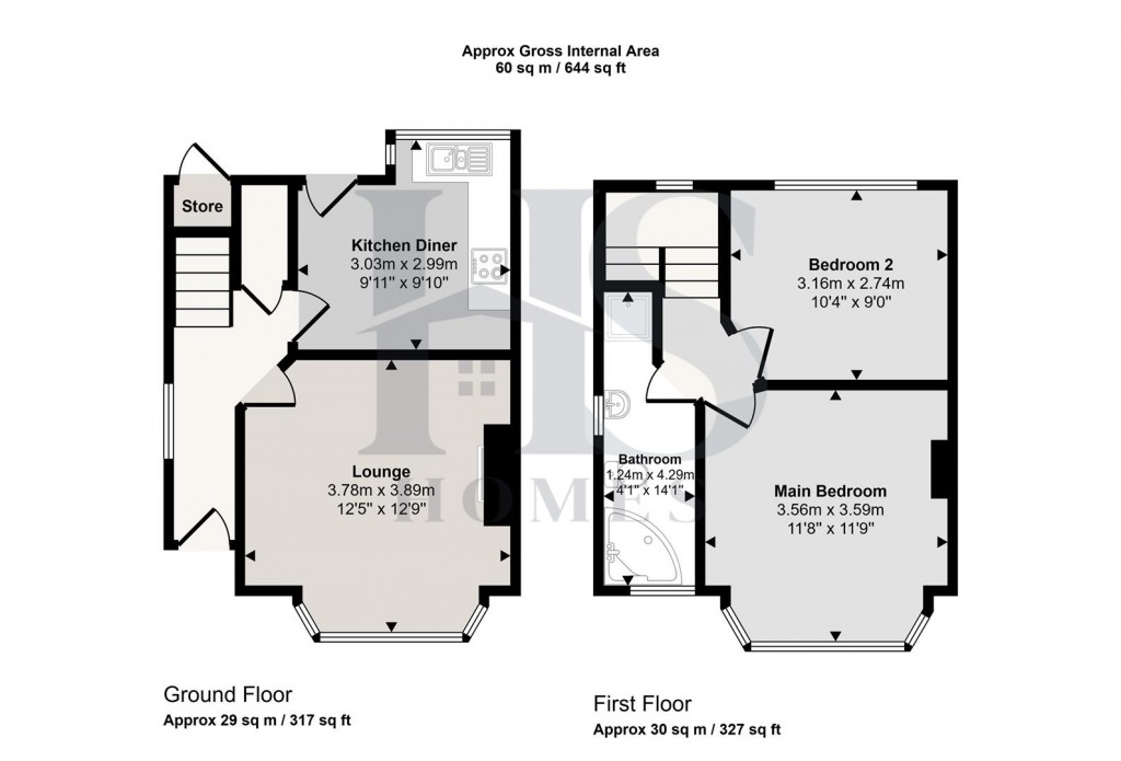 Floorplans For Dovercourt Road, Birmingham