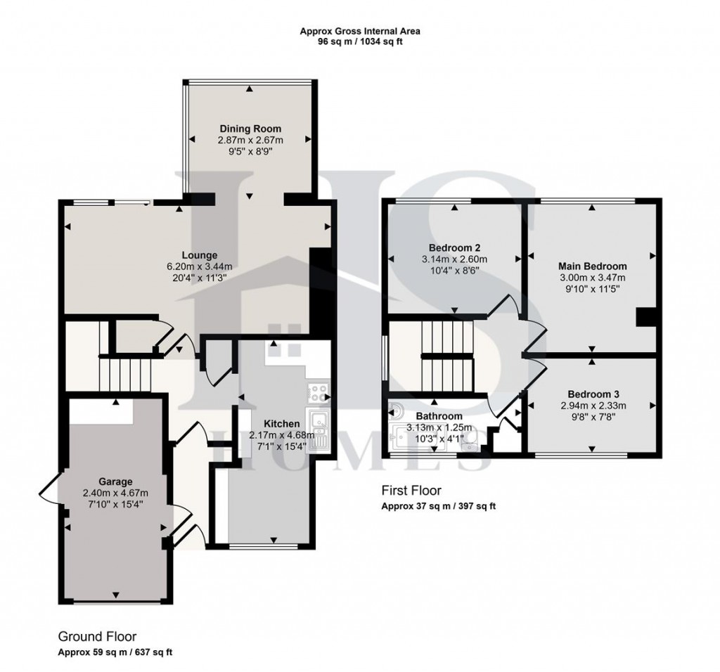 Floorplans For Merecote Road, Solihull