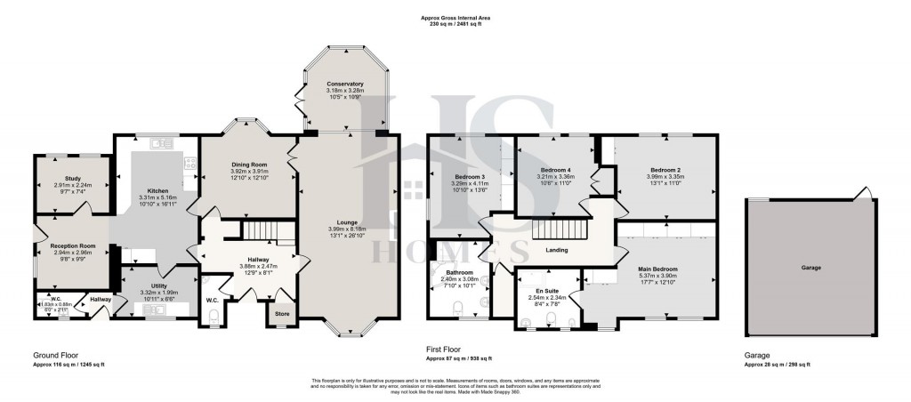 Floorplans For Linton Avenue, Solihull